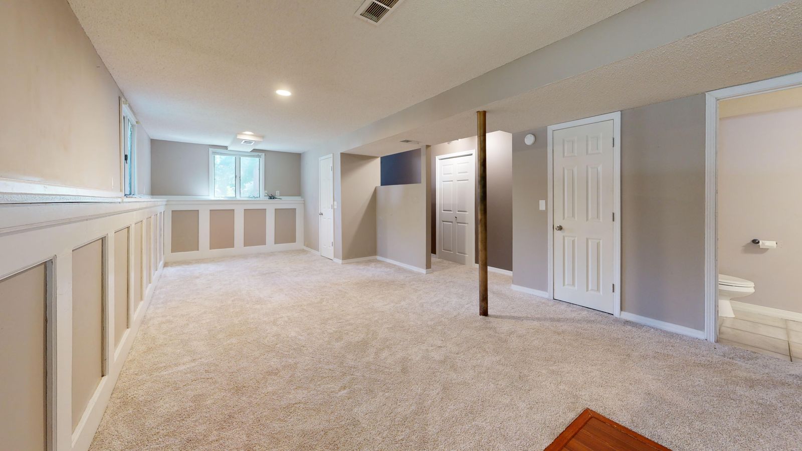 Clean, dry finished basement